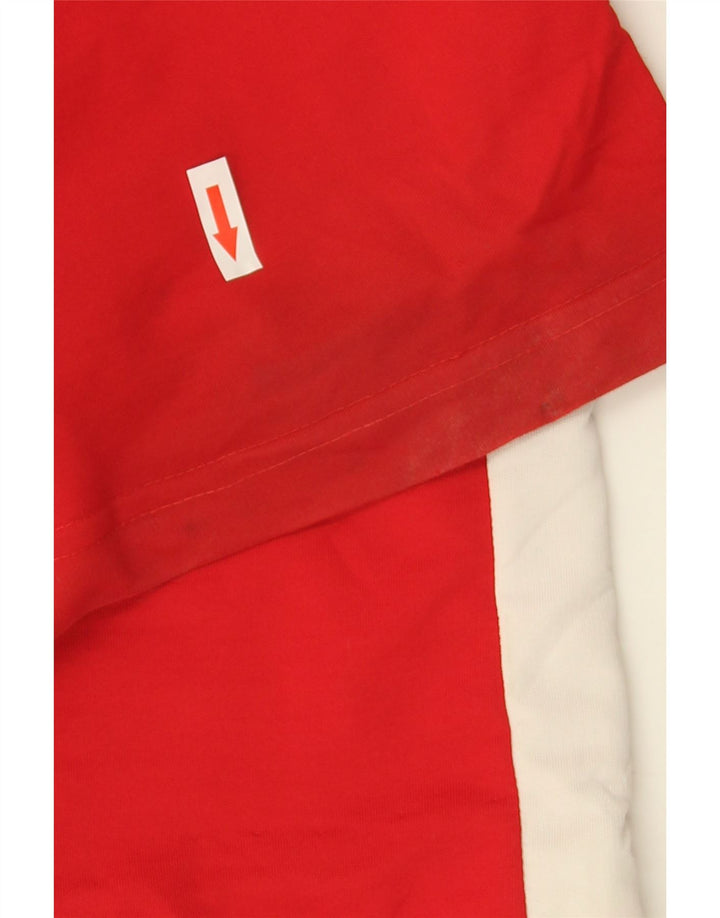 Calça de treino masculina Zara grande poliéster colorblock vermelho