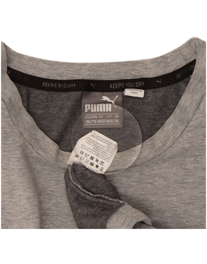 Camiseta gráfica masculina PUMA Top 2XL algodão cinza