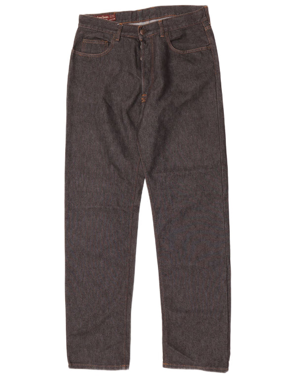 Marlboro Classics Mens Straight Jeans W33 L34 Azul Marinho Algodão