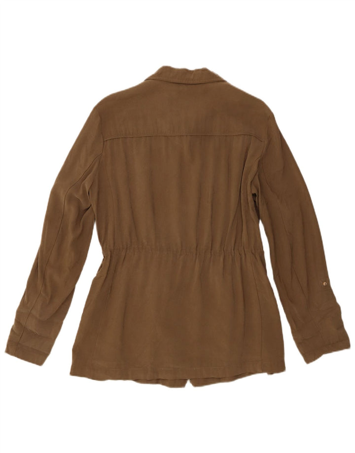Jaqueta bomber feminina Zara Reino Unido 14 Viscose cáqui médio
