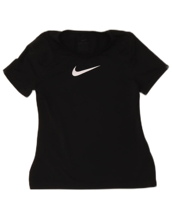 Camiseta Nike Girls Dri Fit Graphic Top 8-9 Anos Pequeno Poliéster Preto