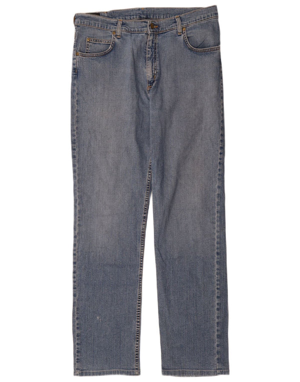 Lee Mens Brooklyn Straight Jeans W36 L36 Azul Algodão