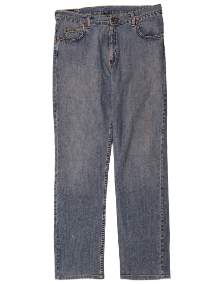 Lee Mens Brooklyn Straight Jeans W36 L36 Azul Algodão