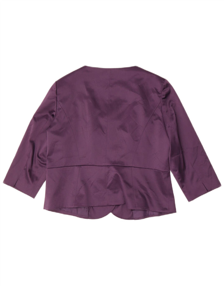 Jaqueta feminina Minuet Petite Bolero UK 18 XL roxo poliéster