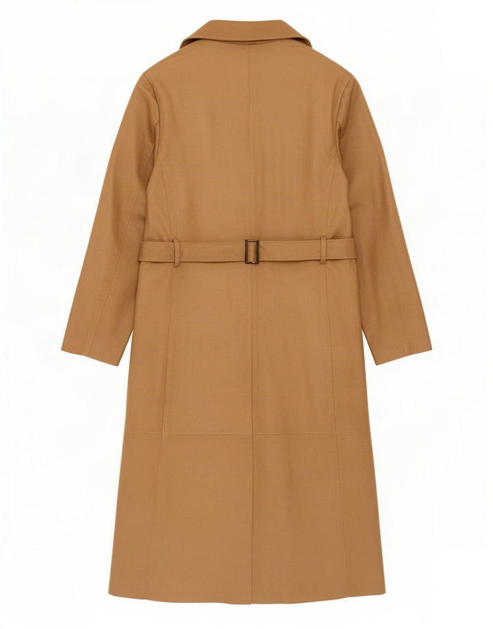Casaco de couro feminino vintage UK 10 pequeno bege