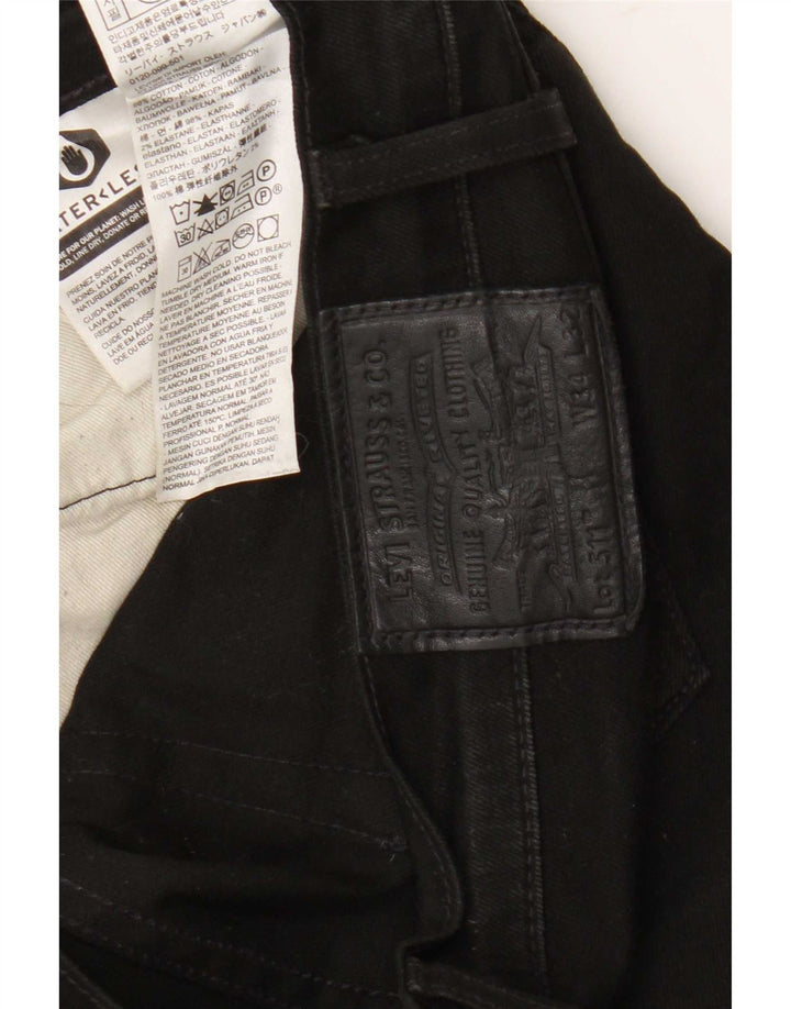 Levi's Masculino 511 Slim Jeans W34 L32 Algodão Preto