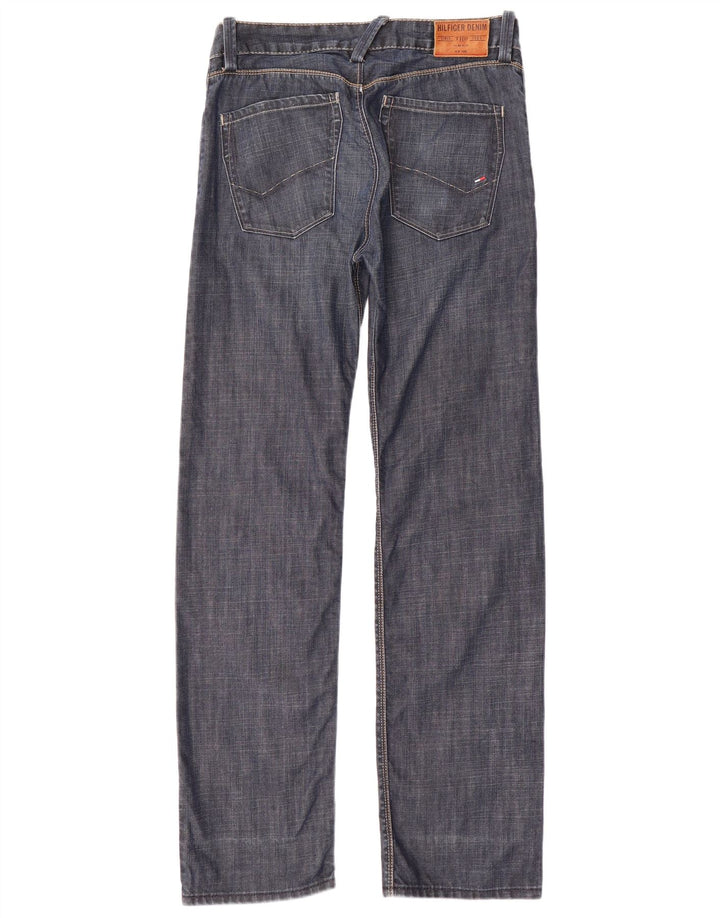 TOMMY HILFIGER Jeans retos masculinos W30 L34 azul marinho algodão
