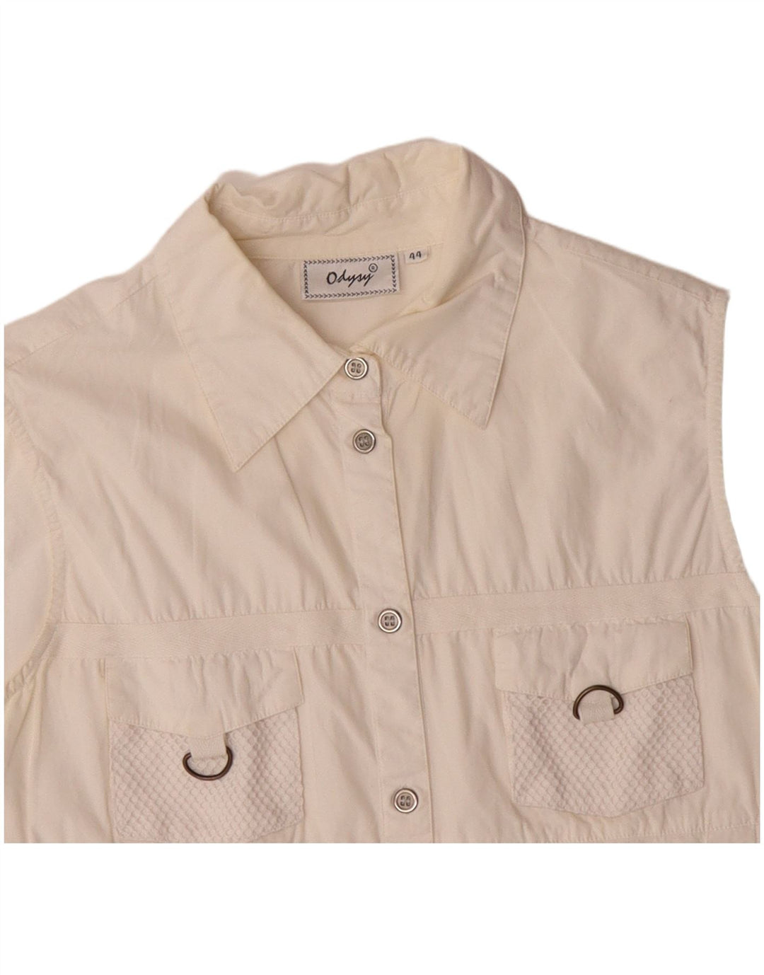 Colete utilitário feminino VINTAGE IT 44 algodão branco médio