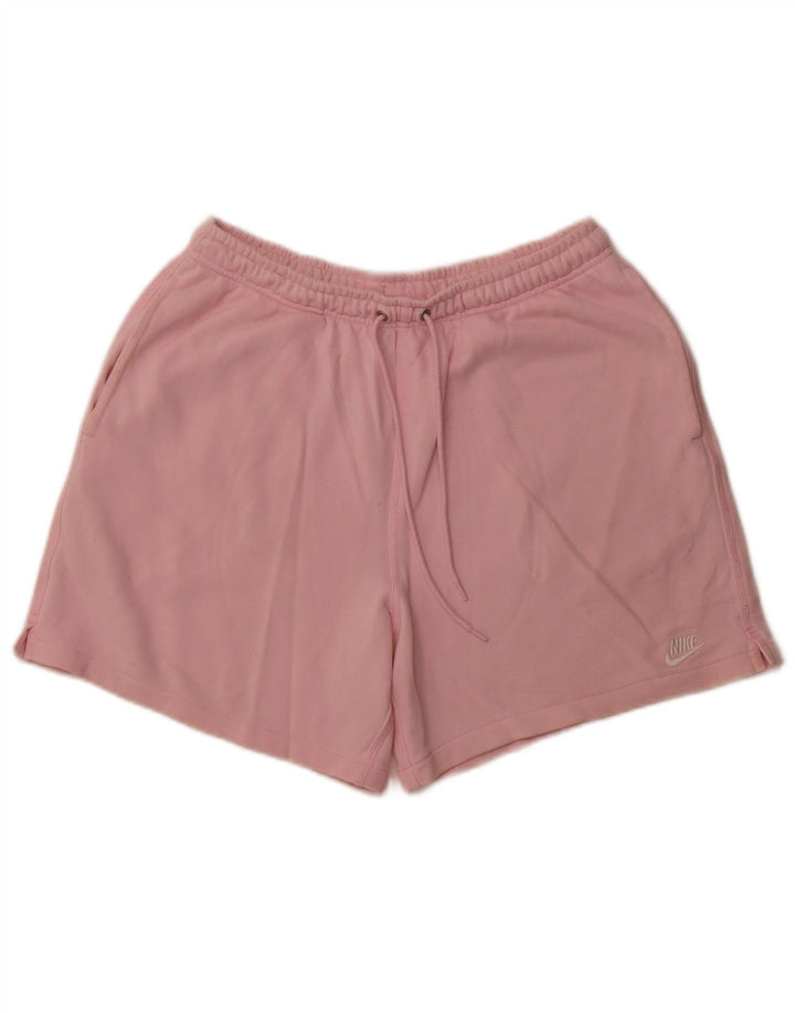 Shorts esportivos femininos NIKE UK 14 médio rosa algodão