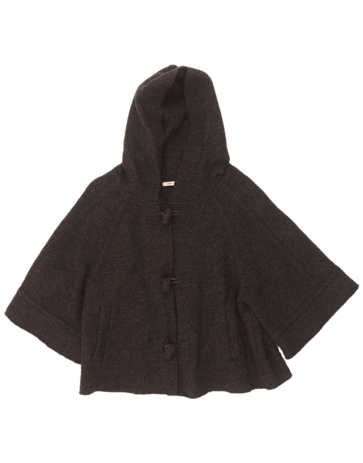 Sobretudo feminino Penny Black curto com capuz e manga curta Reino Unido 12 médio preto