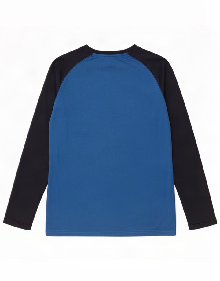 Mountain Warehouse Mens IsoCool Top Manga Longa Médio Azul Colourblock