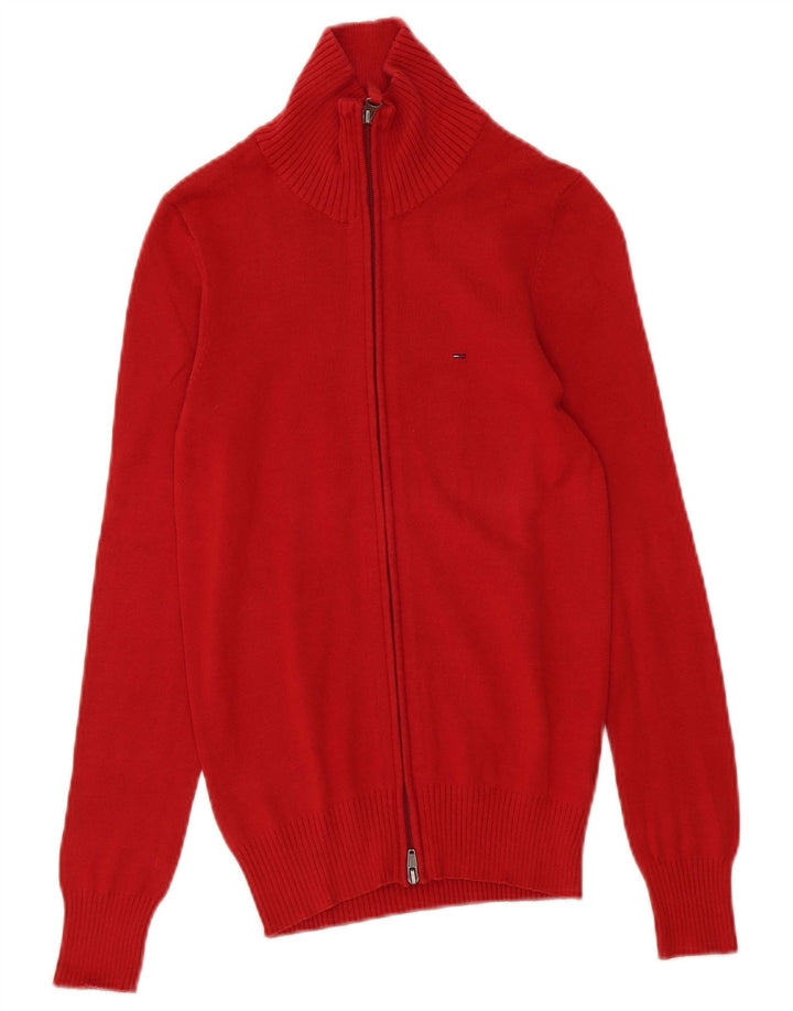 Suéter cardigã masculino Tommy Hilfiger pequeno algodão vermelho