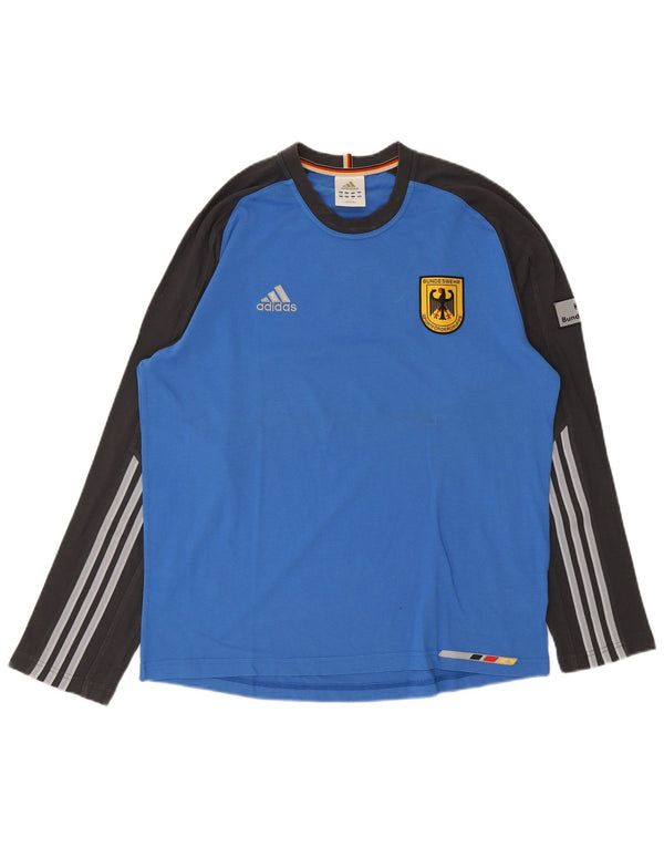 Adidas Mens Deutshland Graphic Top Manga Longa Reino Unido 44/46 Grande Azul