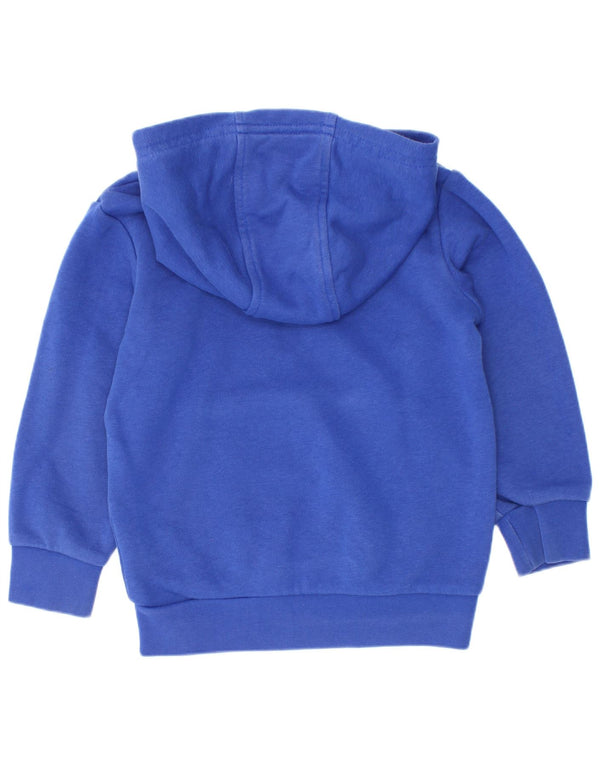 Camisola com capuz gráfico Adidas Boys 2-3 anos azul algodão