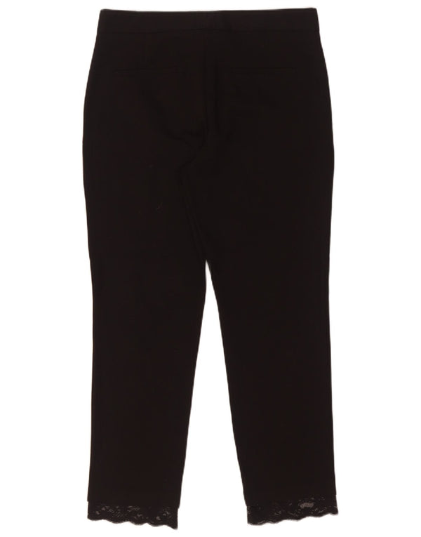 Zara Calça Chino Feminina Slim Médio W28 L26 Algodão Preto
