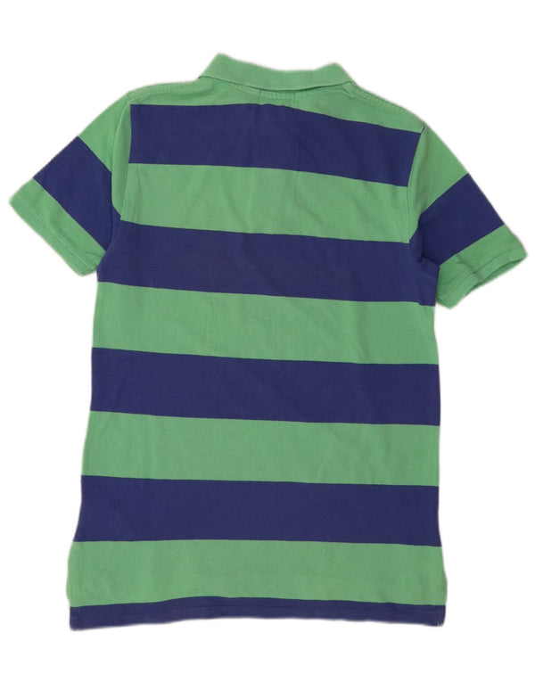 Camisa polo masculina Polo Ralph Lauren 14-15 anos grande listrada verde algodão