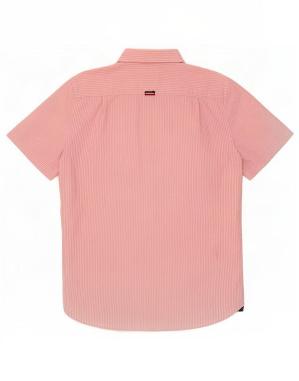 Camisa masculina Superdry de manga curta 2XL algodão listrado rosa