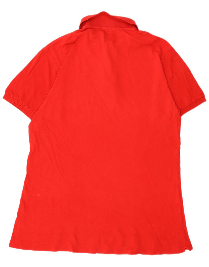 Camisa polo masculina Lacoste tamanho 7 2XL algodão vermelho