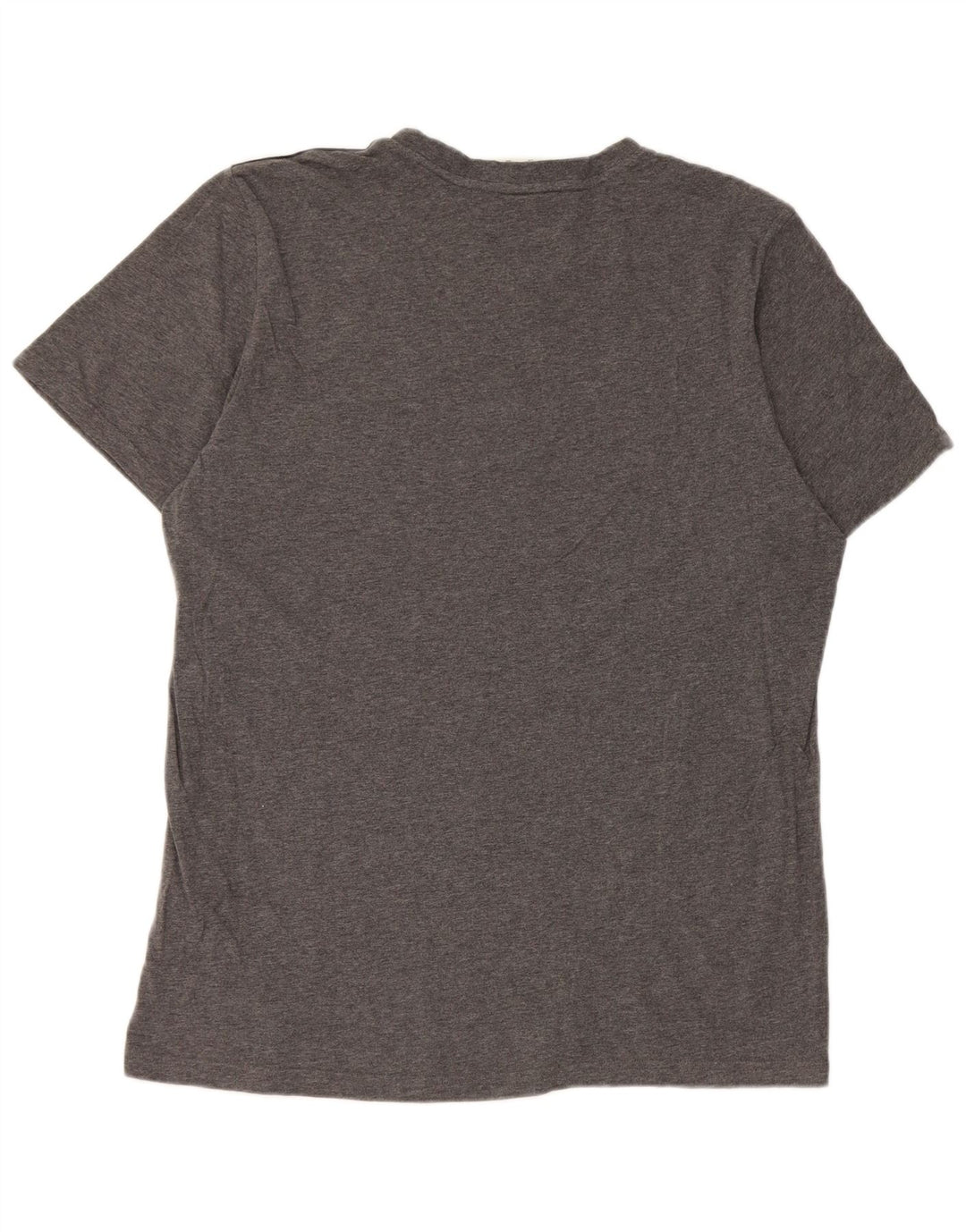 Adidas Mens Camiseta Top Grande Algodão Cinza
