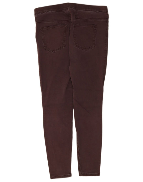 Marks & Spencer Calça Jeans Feminina Crop Jegging Reino Unido 14 Grande W34 L25 Algodão Marrom