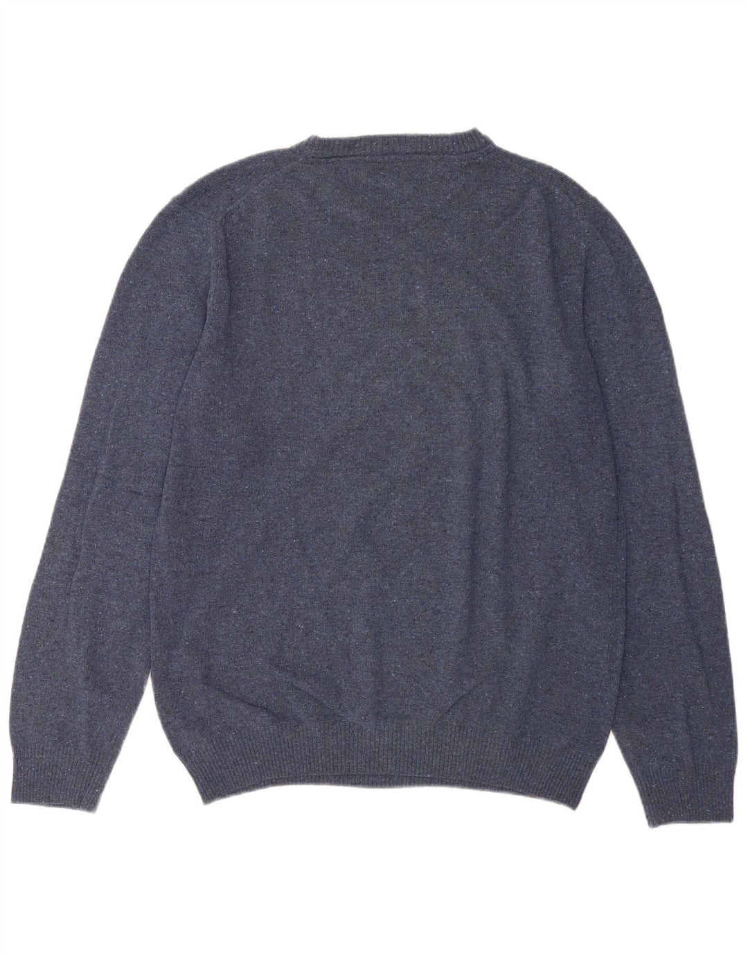 Suéter masculino Gant com gola redonda, lã grande manchada de azul