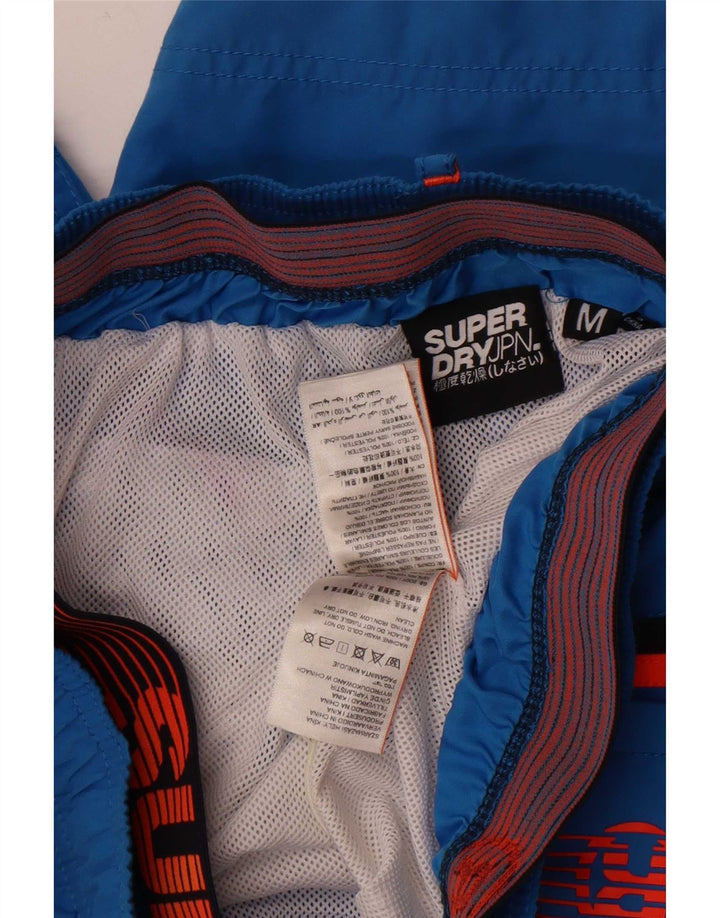 Calções de banho masculinos Superdry Graphic azul médio poliéster