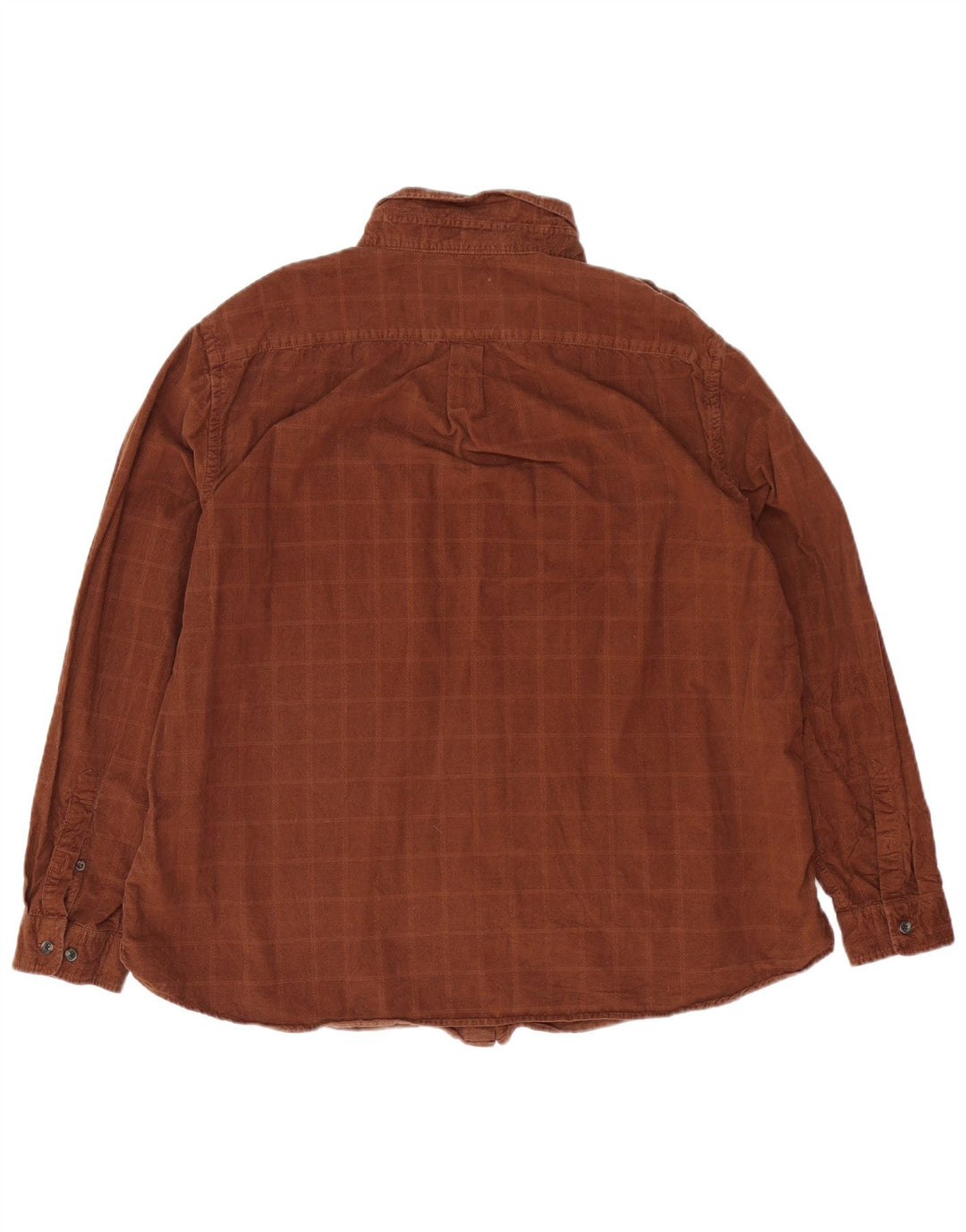 Camisa masculina Marks & Spencer 3XL algodão xadrez marrom
