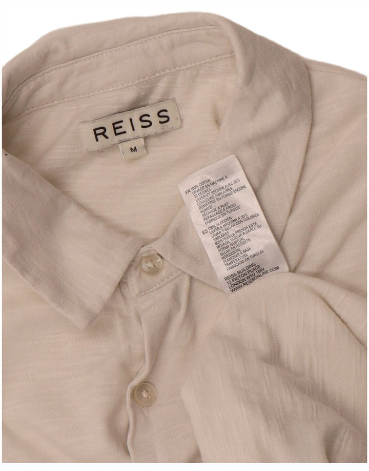 Camisa masculina Reiss algodão branco médio