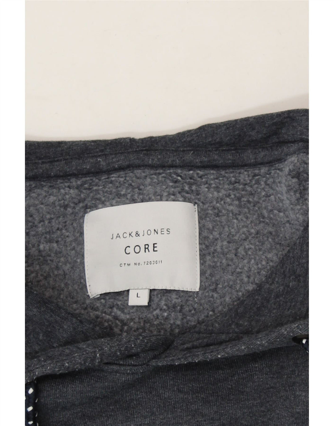 JACK & JONES Mens Graphic Hoodie Jumper Large Grey Cotton Vintage Jack & Jones and Second-Hand Jack & Jones from Messina Hembry 