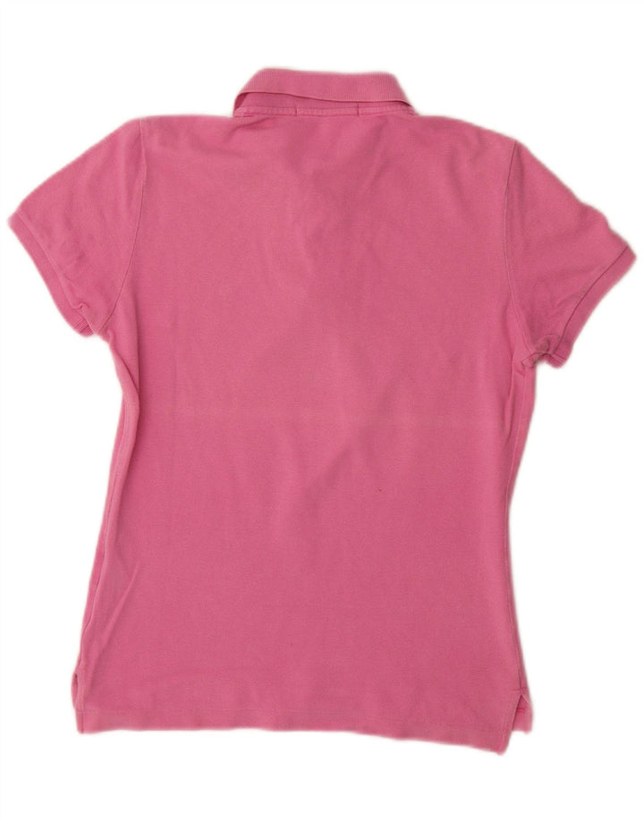 Polo skinny feminino RALPH LAUREN Reino Unido 12 algodão rosa médio