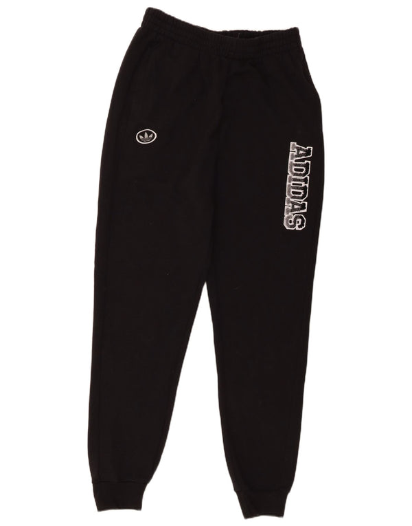 Adidas meninos calças de treino gráfico joggers 15-16 anos algodão preto