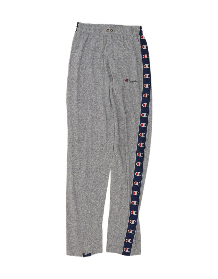 CHAMPION Mens Graphic Tracksuit Trousers Large  Grey Colourblock Cotton Vintage Champion and Second-Hand Champion from Messina Hembry 