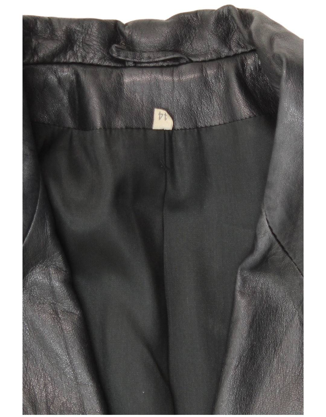 Jaqueta blazer feminina vintage de couro com 2 botões IT 44 médio preto