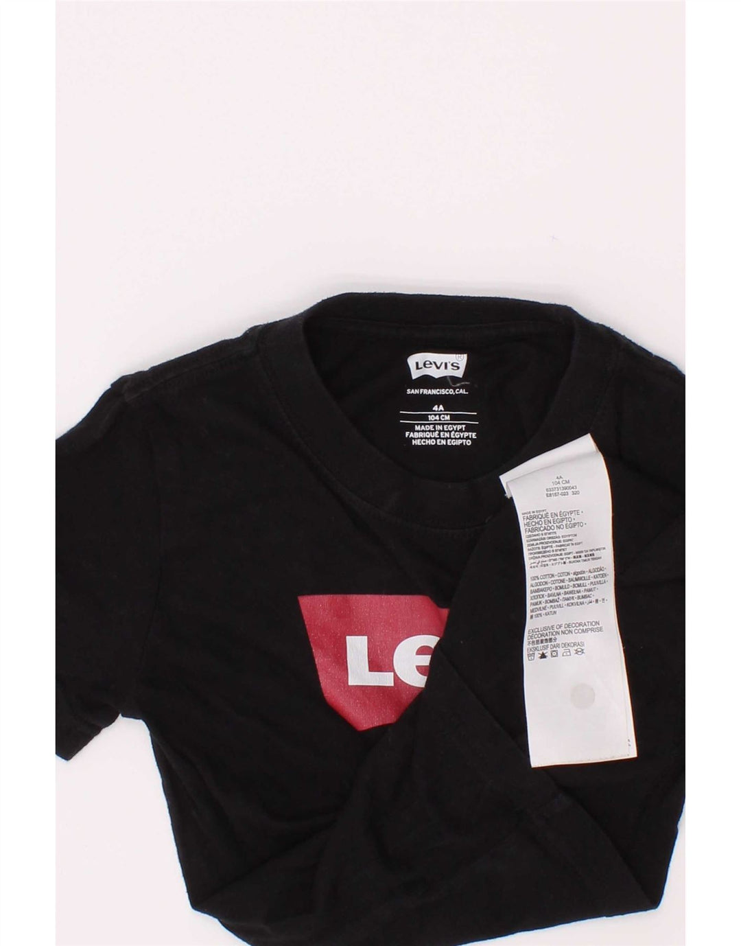 Camiseta Levi's Boys Graphic 3-4 Anos Algodão Preto