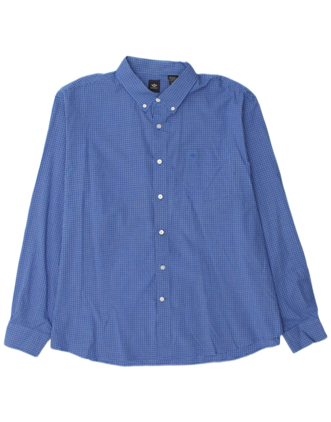 Camisa masculina DOCKERS 2XL algodão xadrez azul