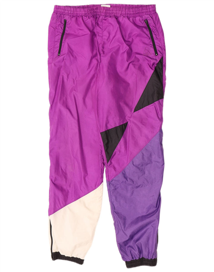 Calça de treino masculina ativa joggers médio roxo colorblock poliamida