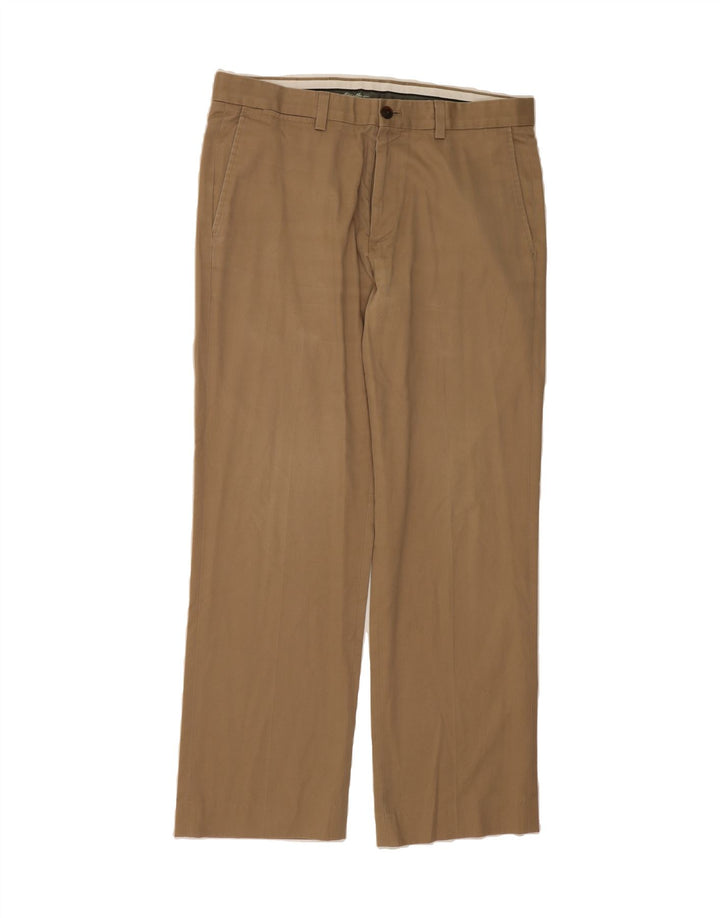 EDDIE BAUER Mens Straight Chino Trousers W34 L30 Beige Cotton Vintage Eddie Bauer and Second-Hand Eddie Bauer from Messina Hembry 