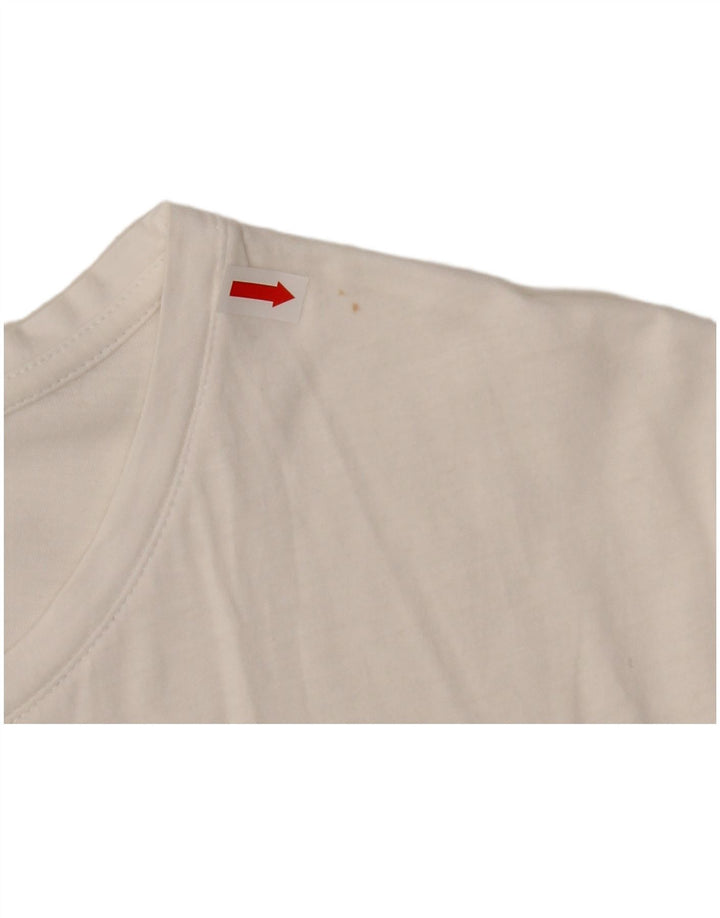 Blusa feminina Zara Top UK 12 médio branco floral