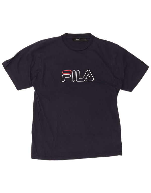 Camiseta masculina Fila Graphic Top grande azul marinho
