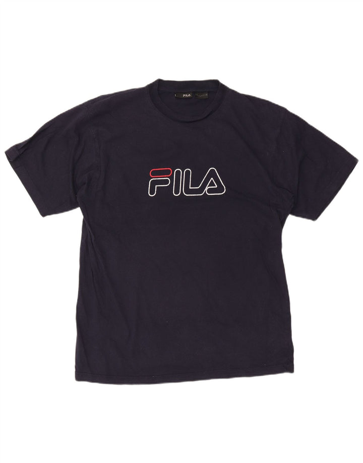 Camiseta masculina Fila Graphic Top grande azul marinho