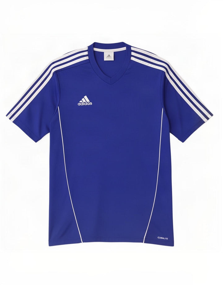 Adidas Masculino Climalite Camiseta Top Pequeno Azul Poliéster