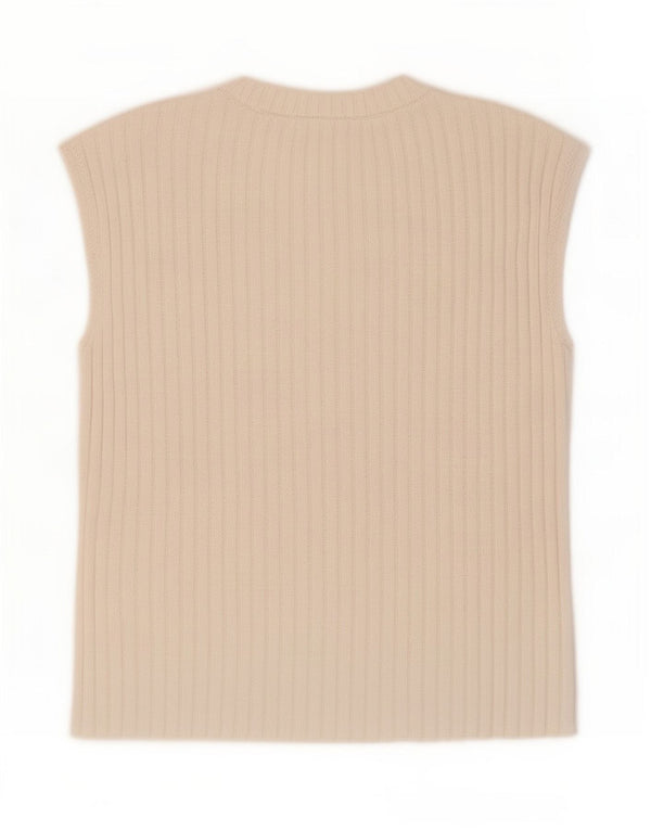 Zara Womens Vest Top UK 14 Médio Branco