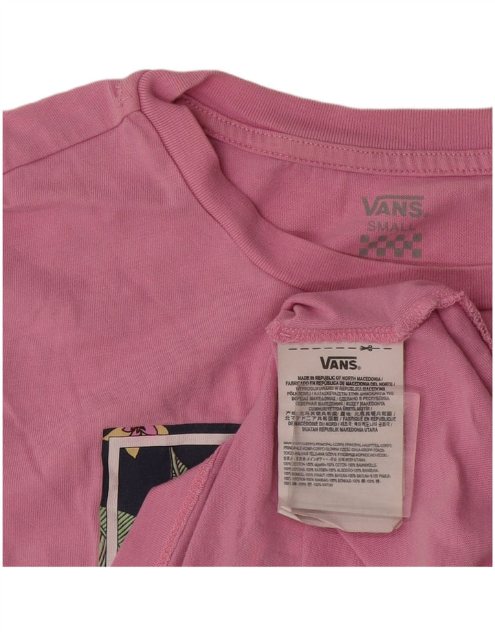Camiseta Vans Feminina Graphic UK 10 Pequena Rosa