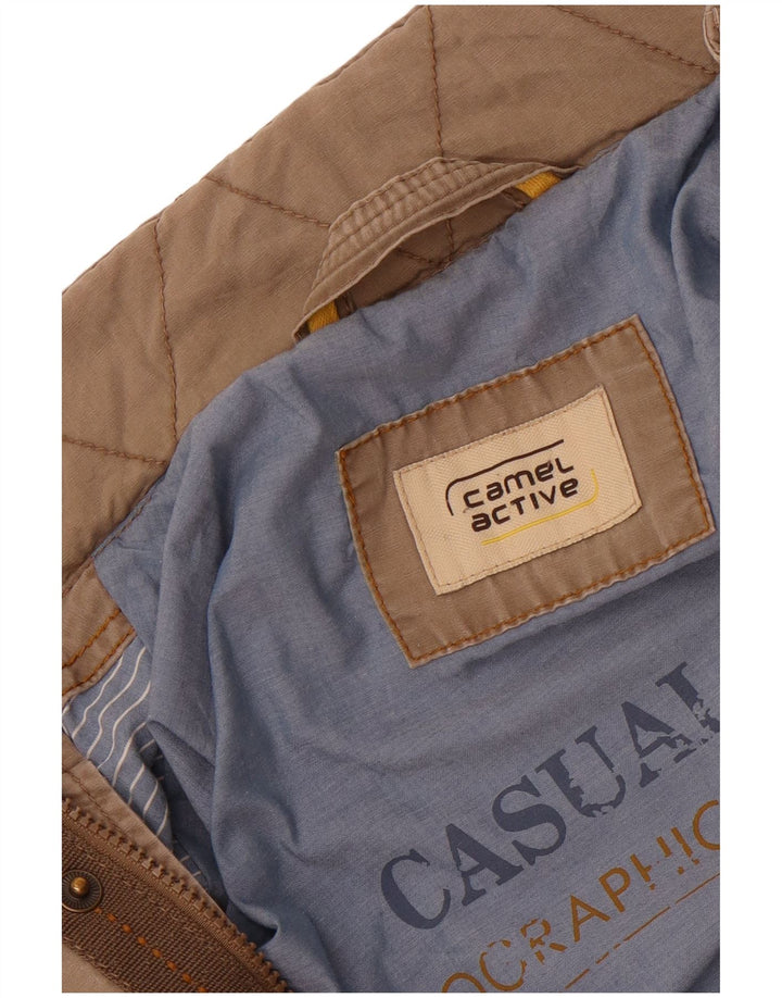 Jaqueta utilitária masculina Camel Active UK 40 grande bloco colorido bege
