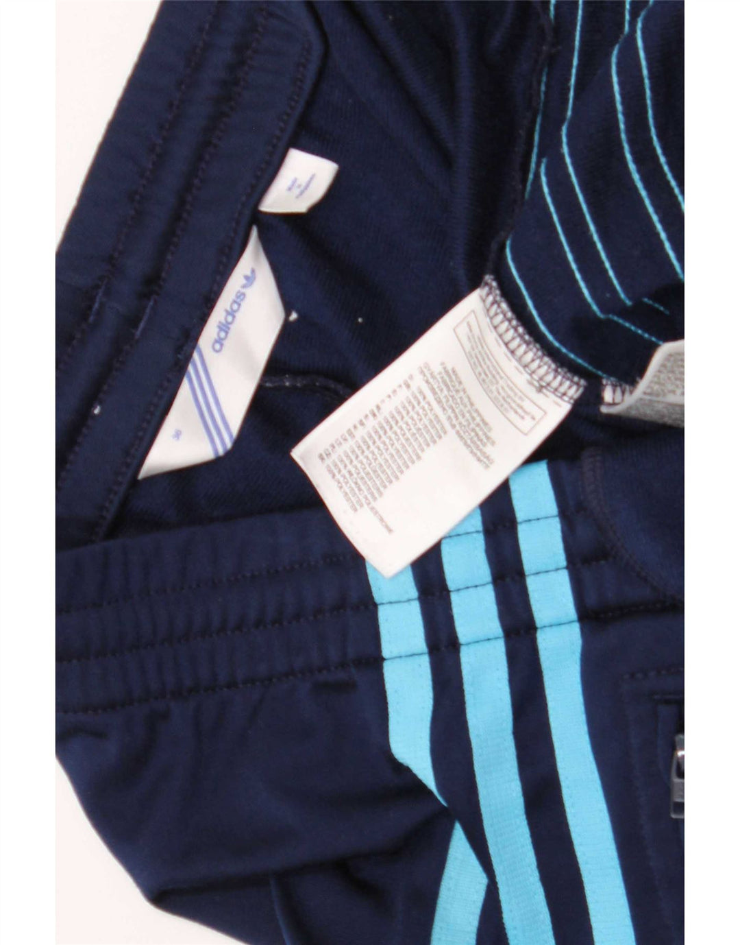 Calça de treino feminina Adidas EU 36 pequena azul marinho poliéster
