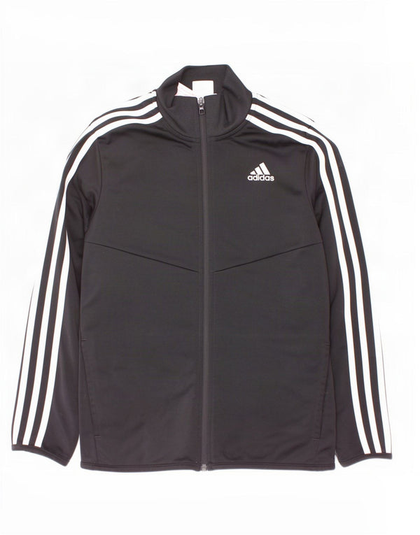 Casaco de treino Adidas Boys 11-12 anos preto poliéster