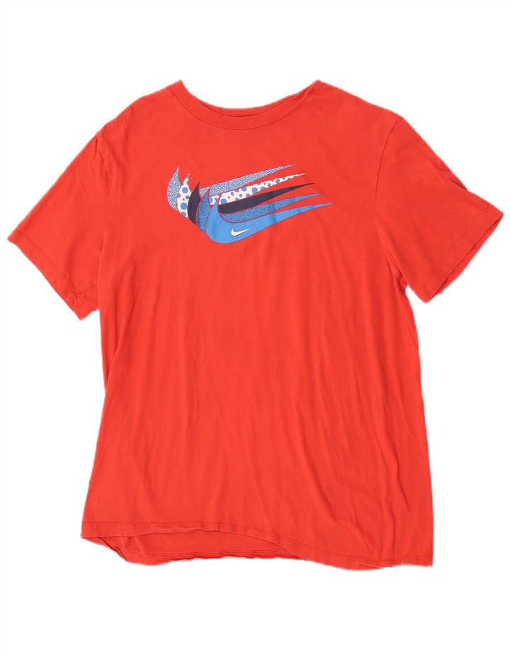 Camiseta Nike masculina gráfica Top médio algodão vermelho