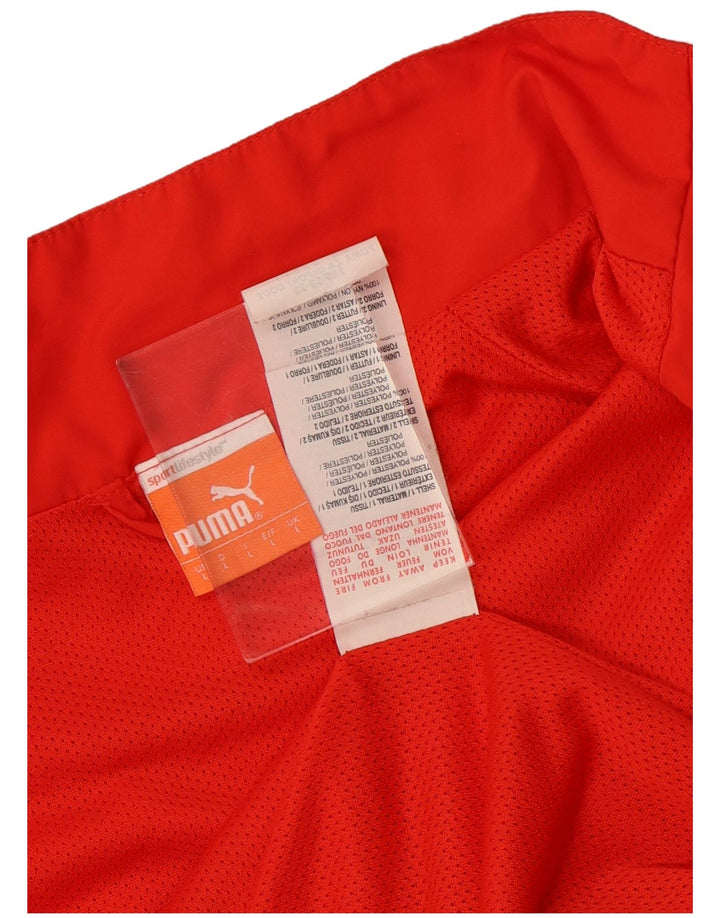 Puma Mens Graphic Tracksuit Top Jaqueta Grande Colorblock Vermelho Esportes