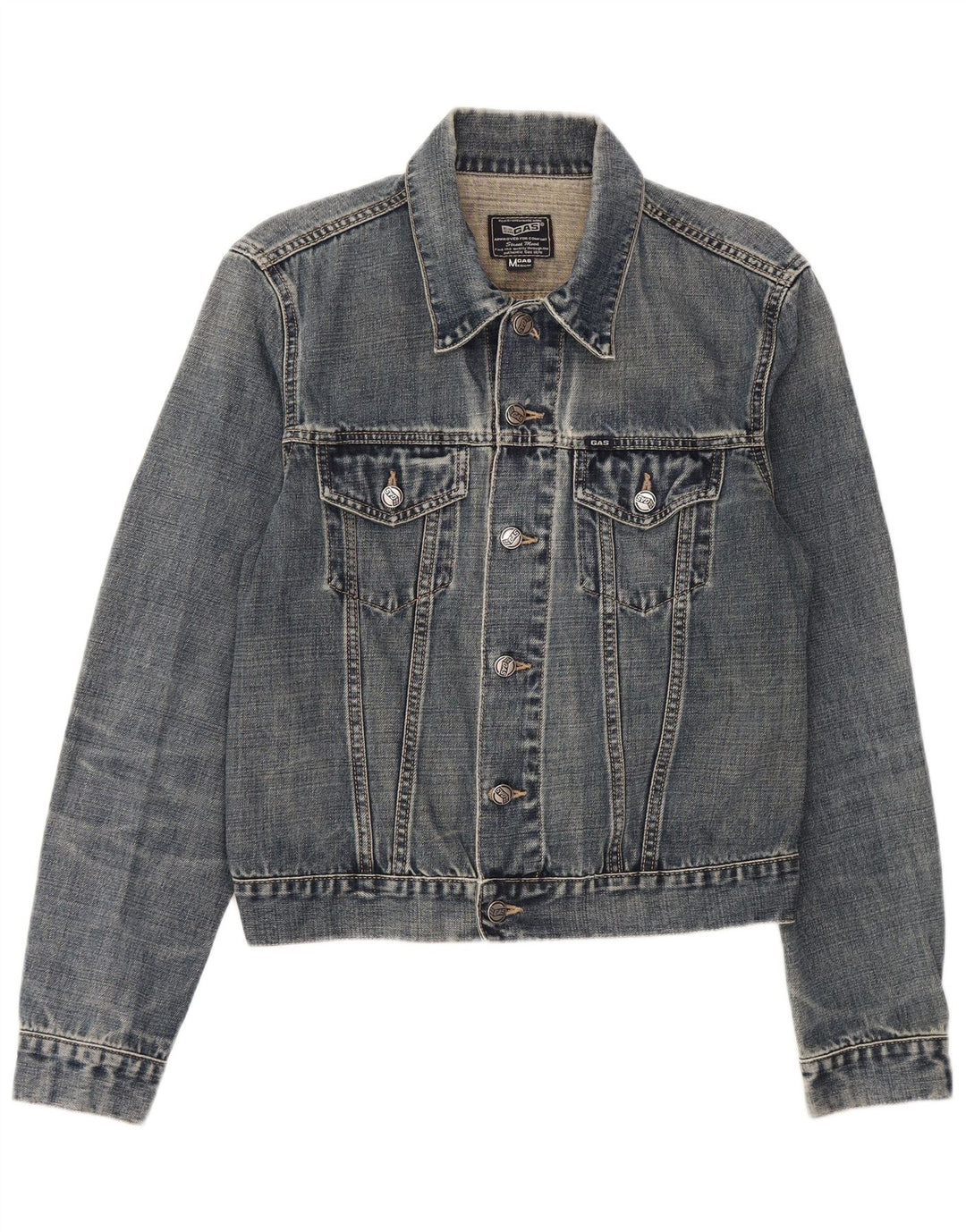 Jaqueta jeans feminina Gas UK 14 azul médio