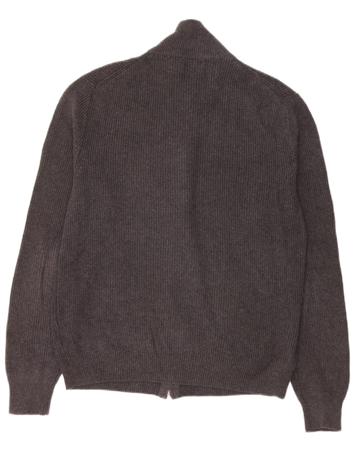 Suéter cardigã masculino Polo Ralph Lauren cinza médio